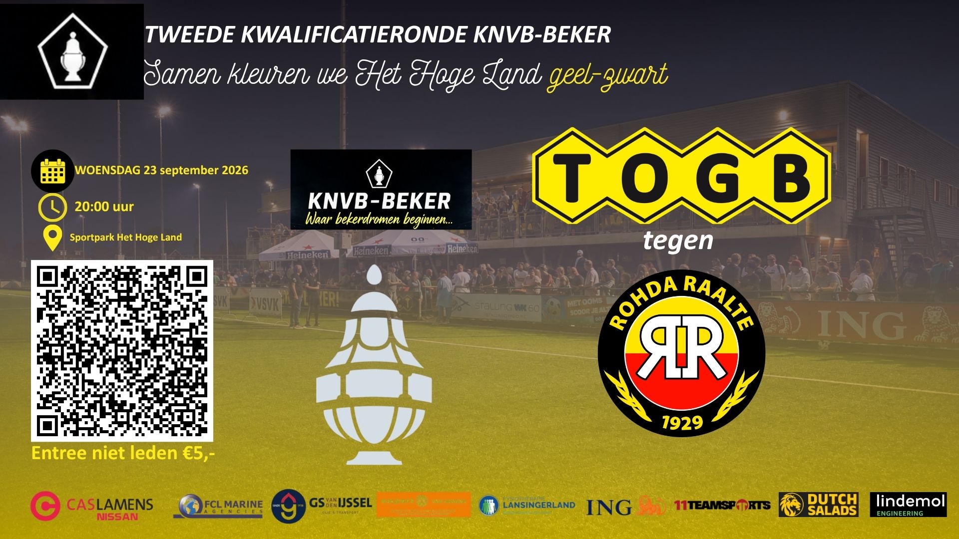 Tickets niet-leden TOGB - ROHDA Raalte