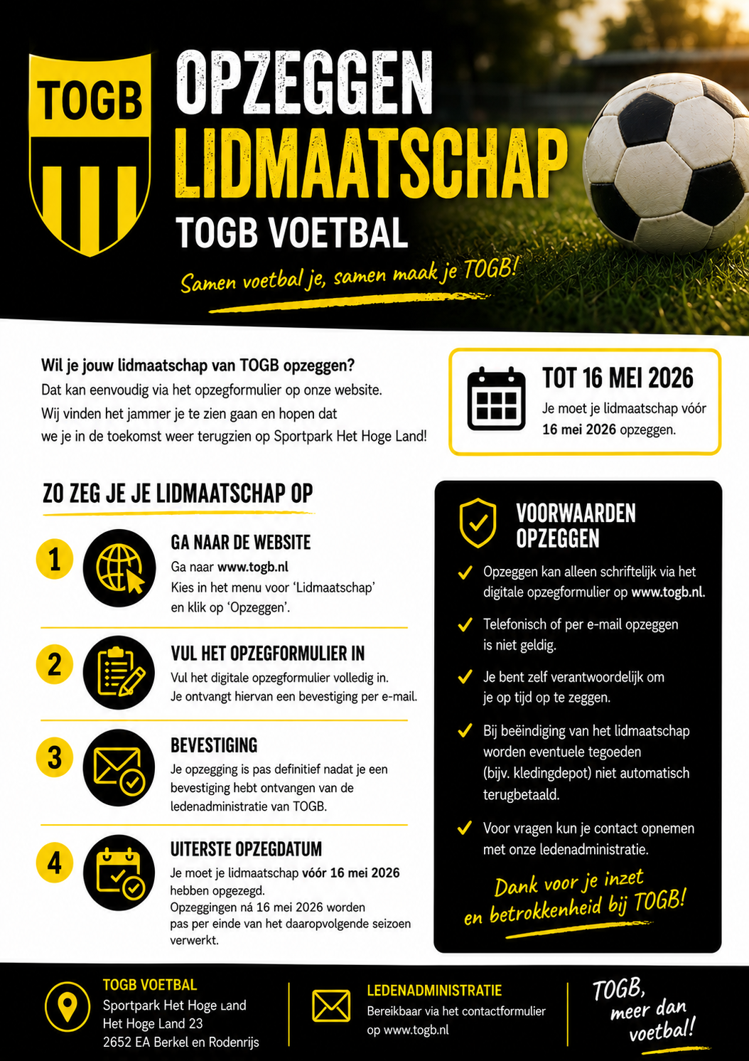Lidmaatschap opzeggen
