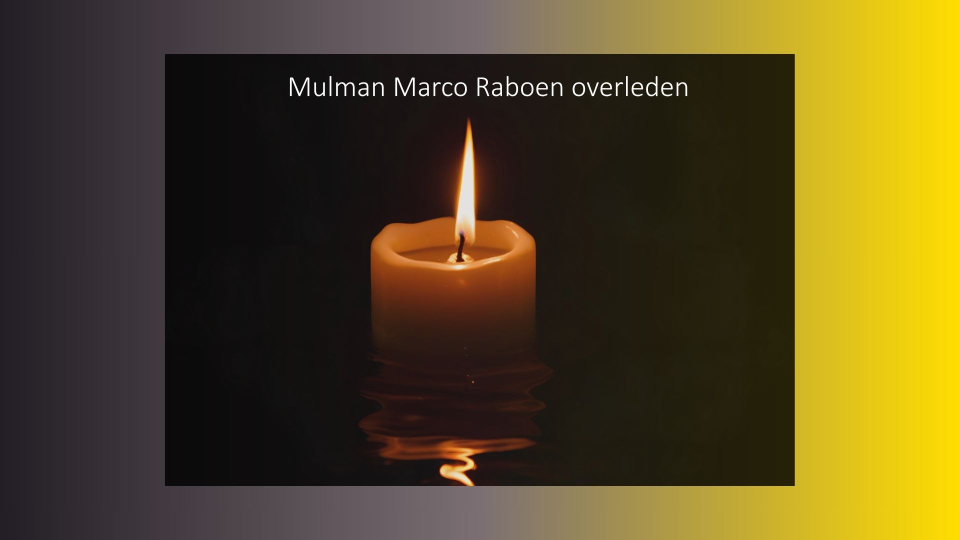 In memoriam: Marco Raboen