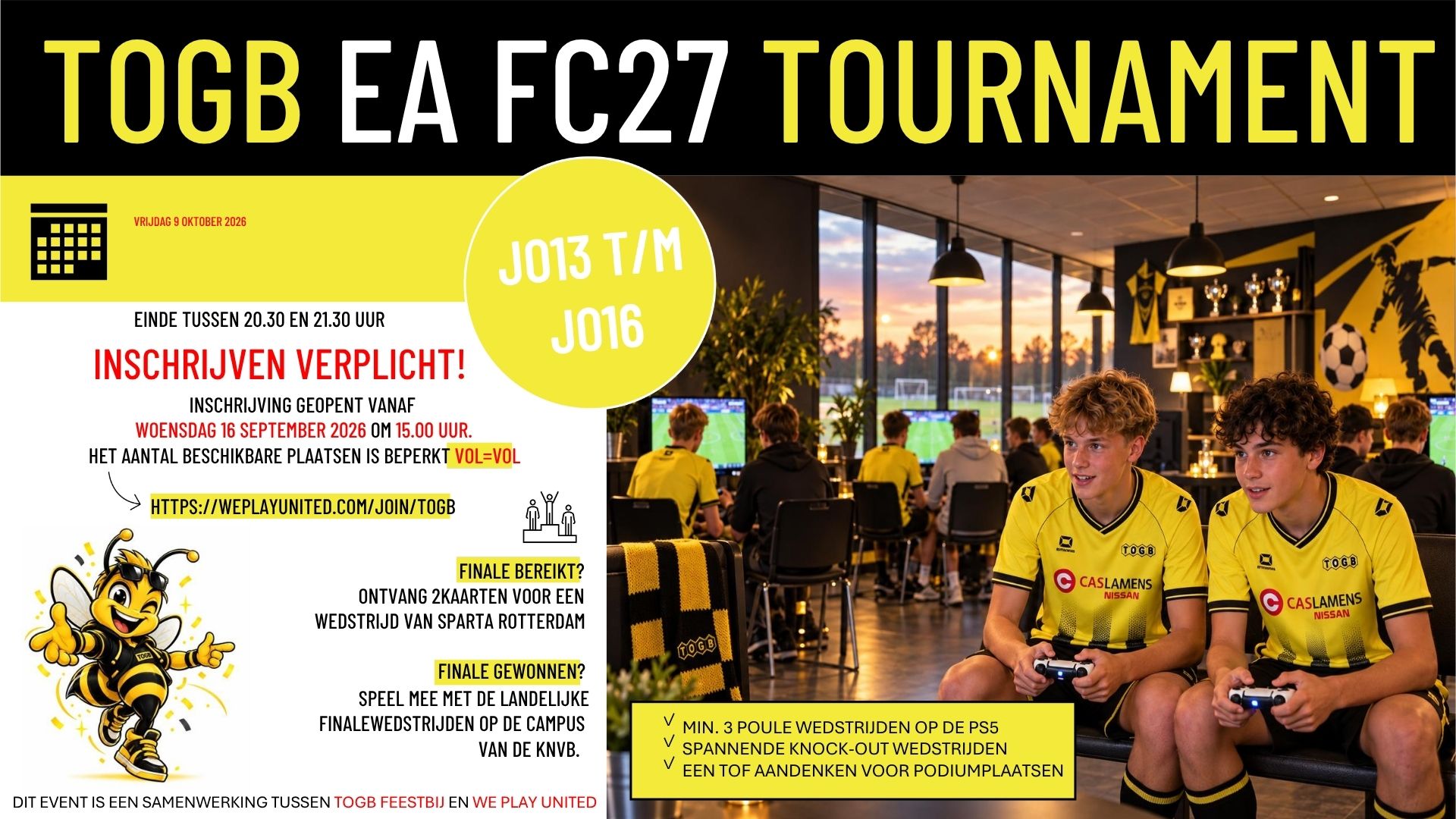 TOGB EA FC27 toernooi voor O13 tot en met O16