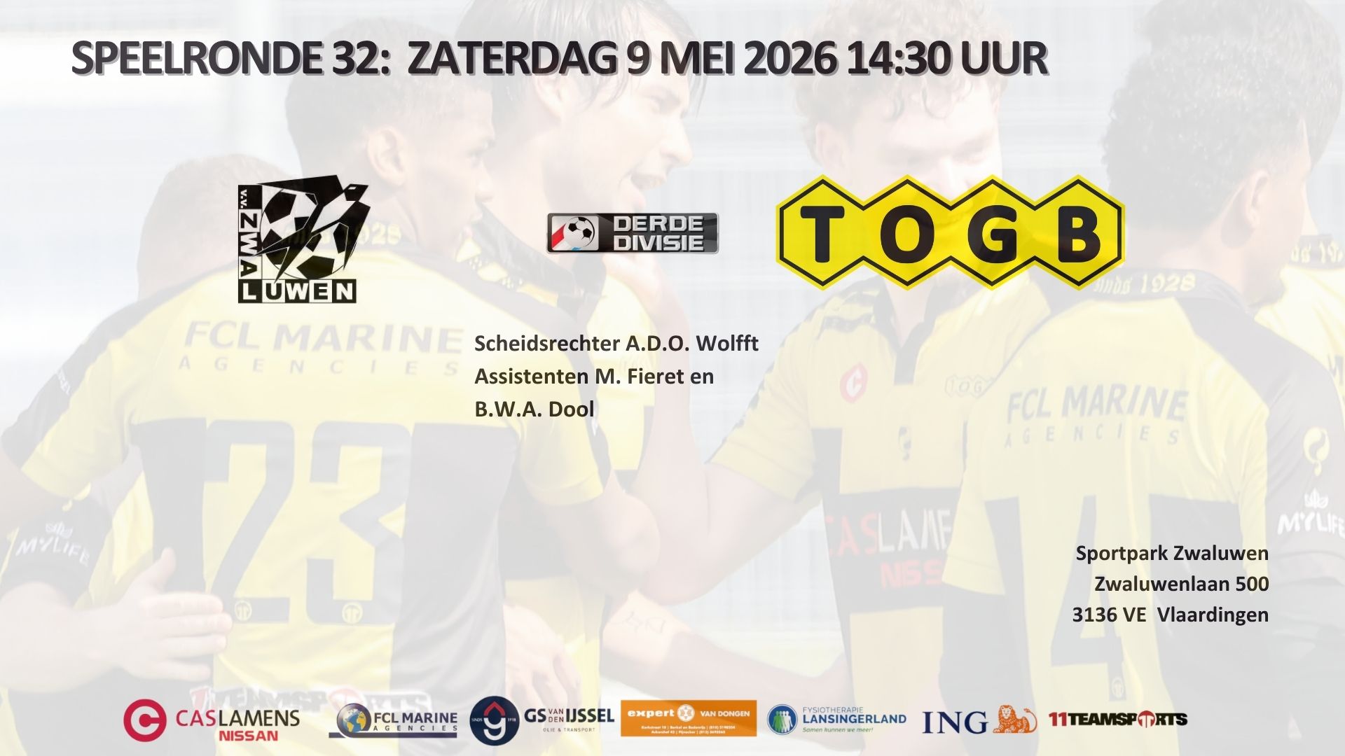 Regionale eer inzet bij vv Zwaluwen - TOGB
