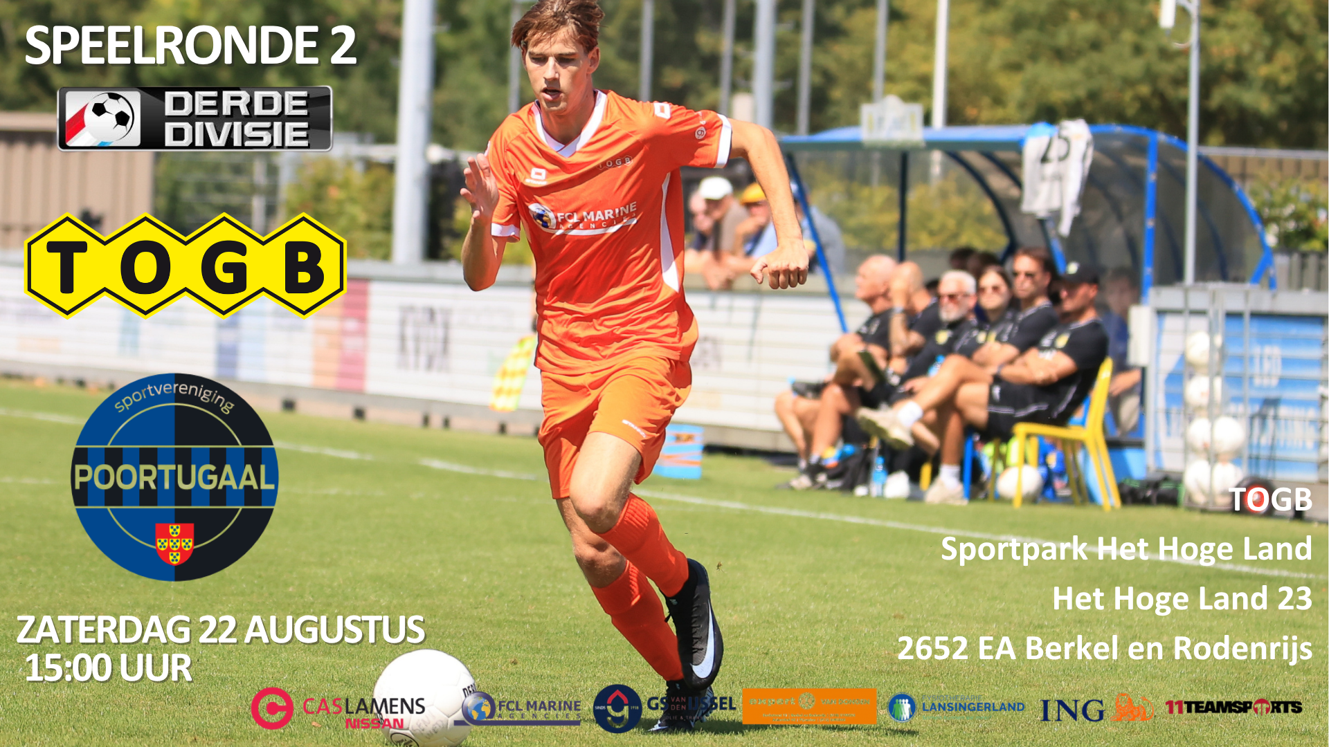 Derby op Het Hoge Land: TOGB op jacht naar eerste zege tegen debutant sv Poortugaal