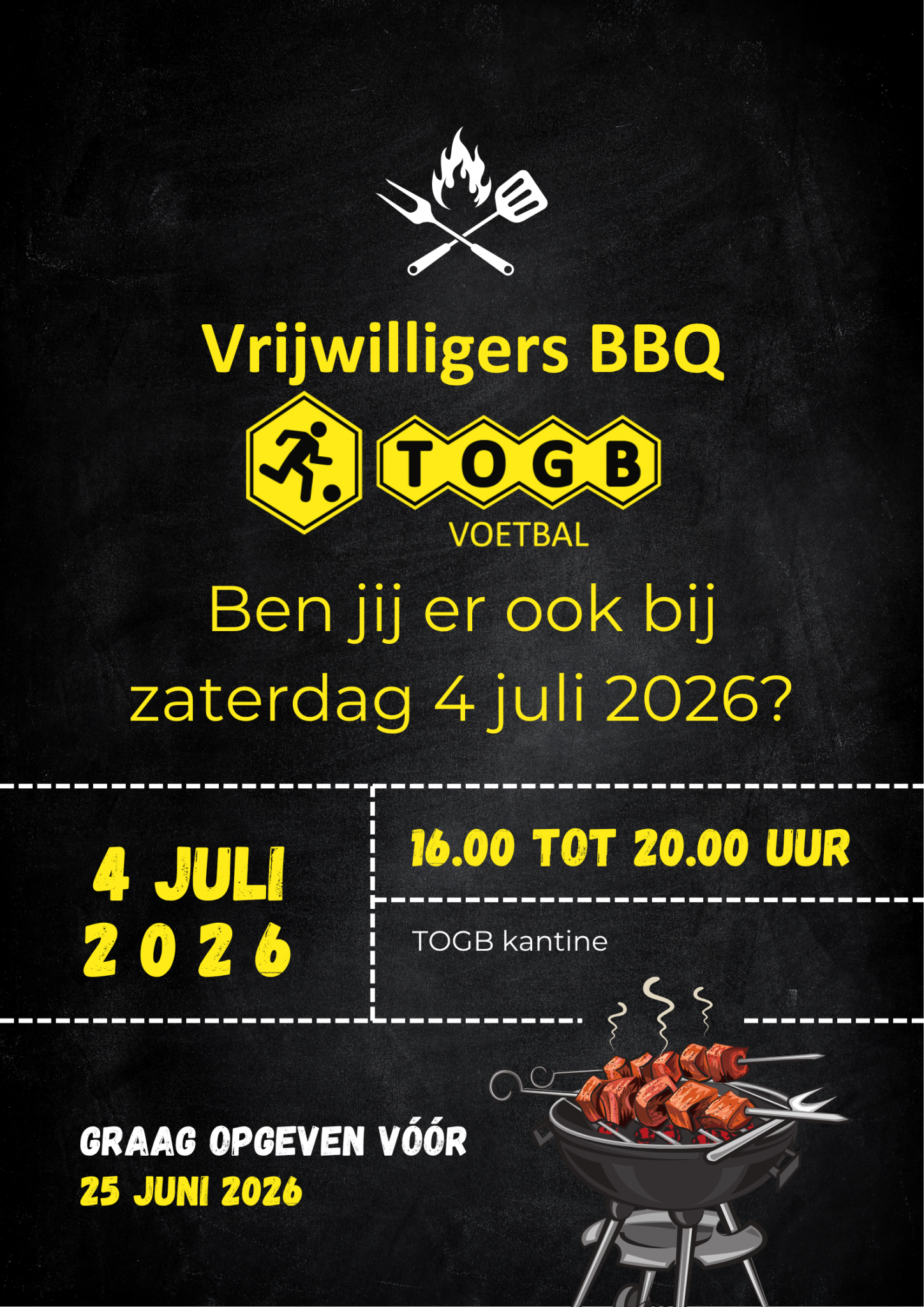 Vrijwilligersbarbecue – Aanmelden geopend!