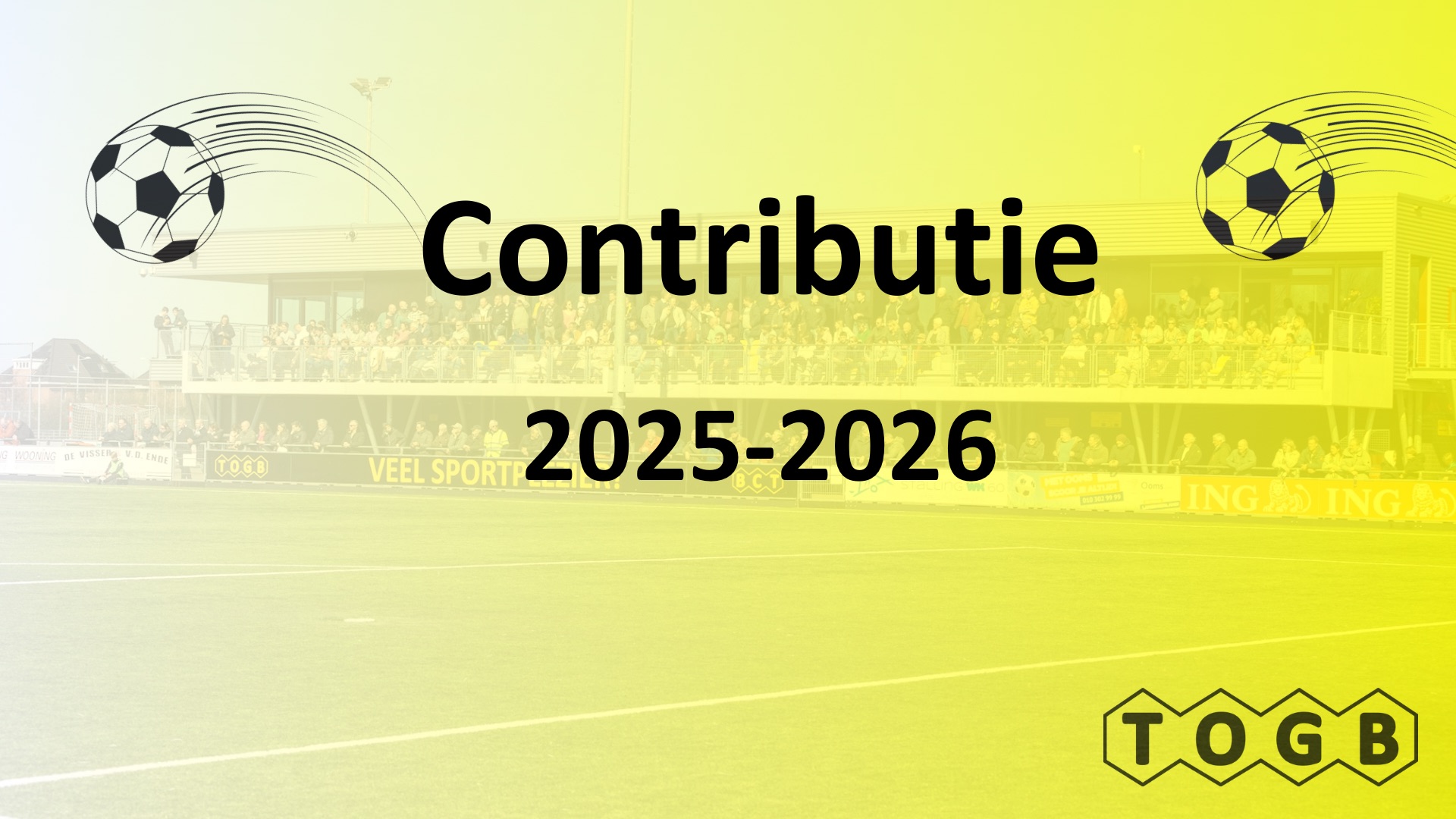 Contributie-inning afdeling Voetbal seizoen 2025-2026