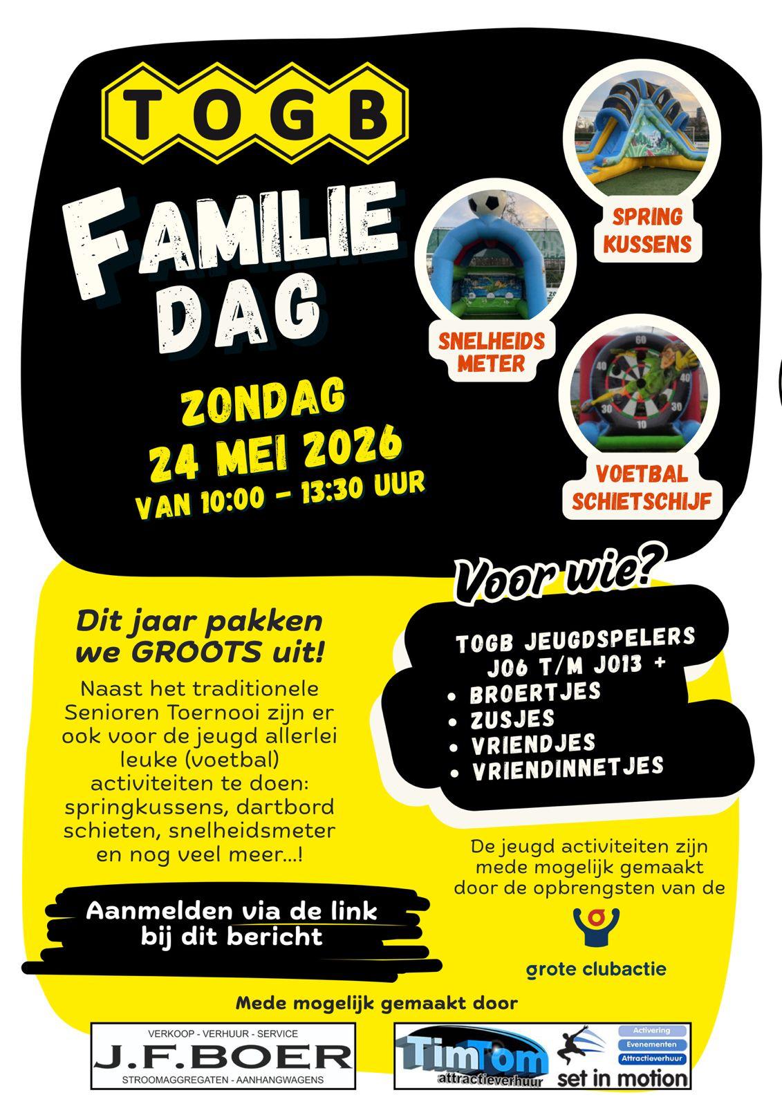 Familiedag 2026: inschrijven en overige informatie
